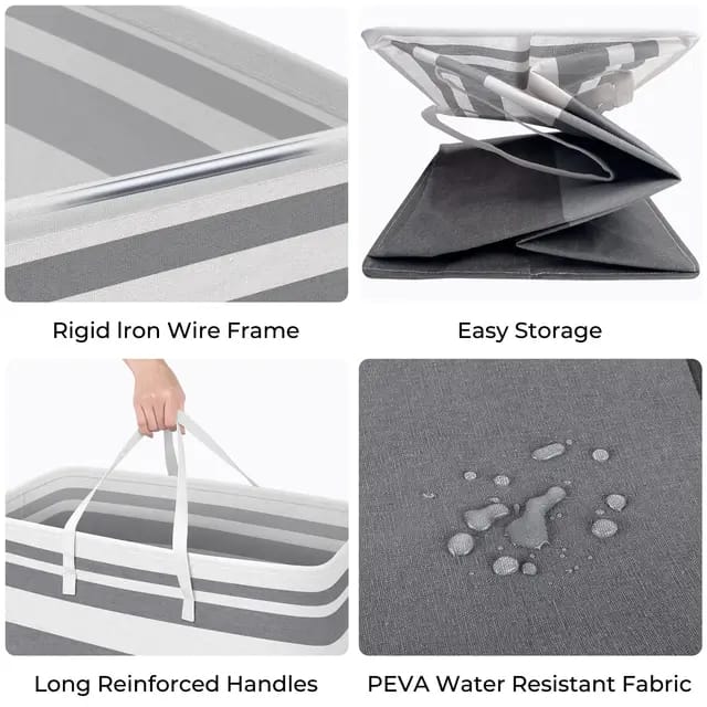 Custom Foldable Canvas Laundry Basket.