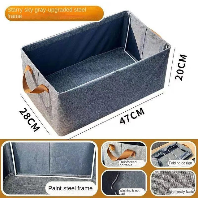 Metal Frame Storage Box Closet Jeans Organizer