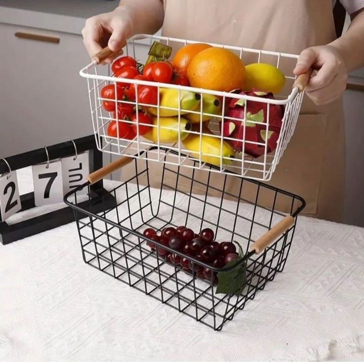 Metallic organizer baskets