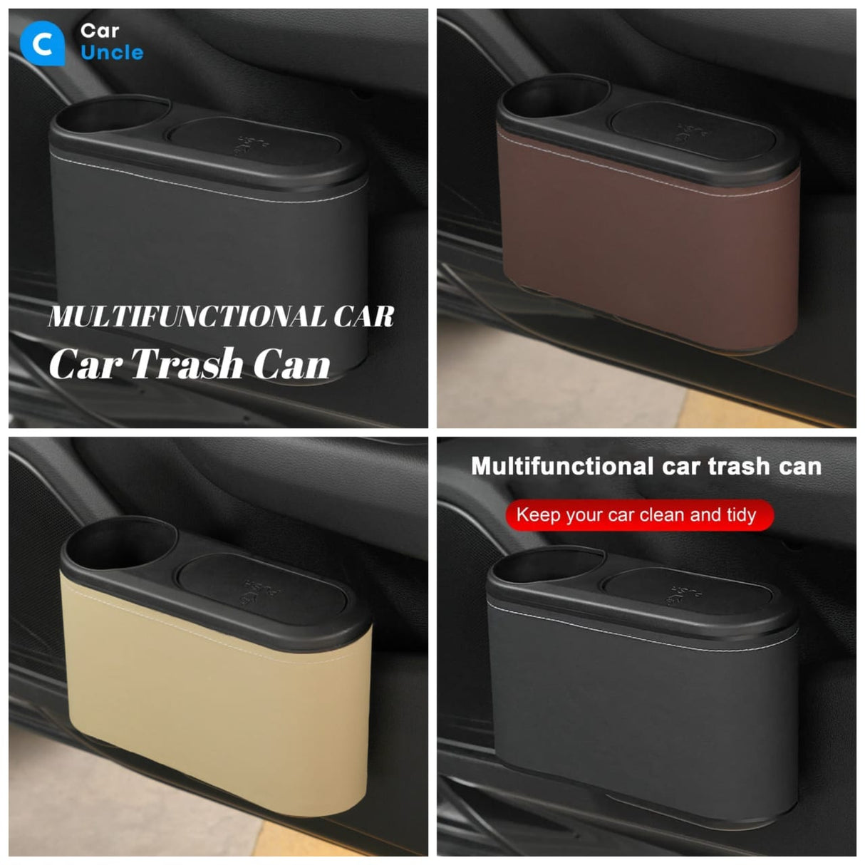 Multipurpose Car Hanging Abs Door Trash Can For Accessories 2 in 1