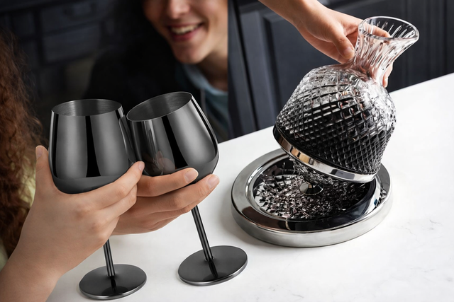 Wine goblets decanter Combo Set