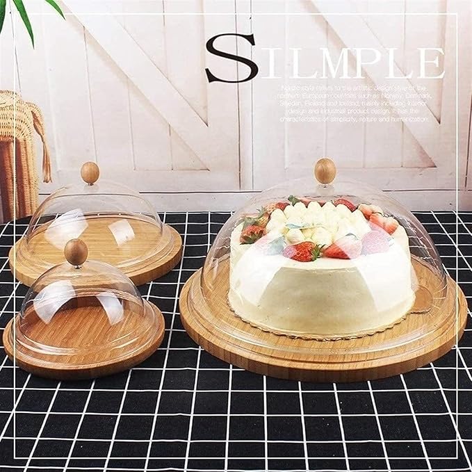 Cake Stand Cake Stand Plastic Dust Cover Home Fruit Preservation Cover Wedding Cake Plate and Plastic Dome Set Tasting Plate Storage