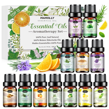 Essential Oils by Pure Aroma 100% Pure Oils Kit 6 Aromatherapy Oils Gift Set-6 Pack, 10ml