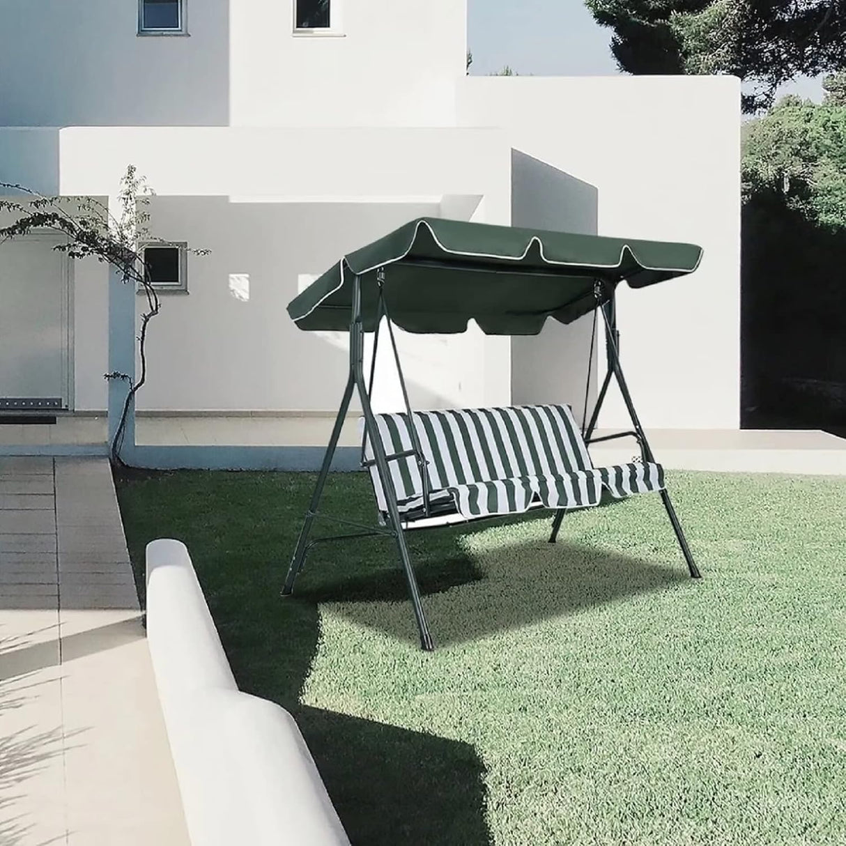 Patio Swing Canopy Cover Set – Waterproof Replacement (Green, 75x52x6 in)