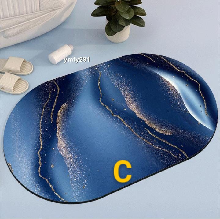 Big size Oval 48*78cm Bathroom/ Door mats with rubber underside