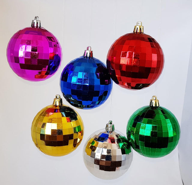 Big Size Disco Ball Christmas Baubles (Set of 12)