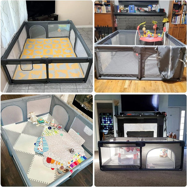 Large Baby Playpen with Anti-Collision Foam