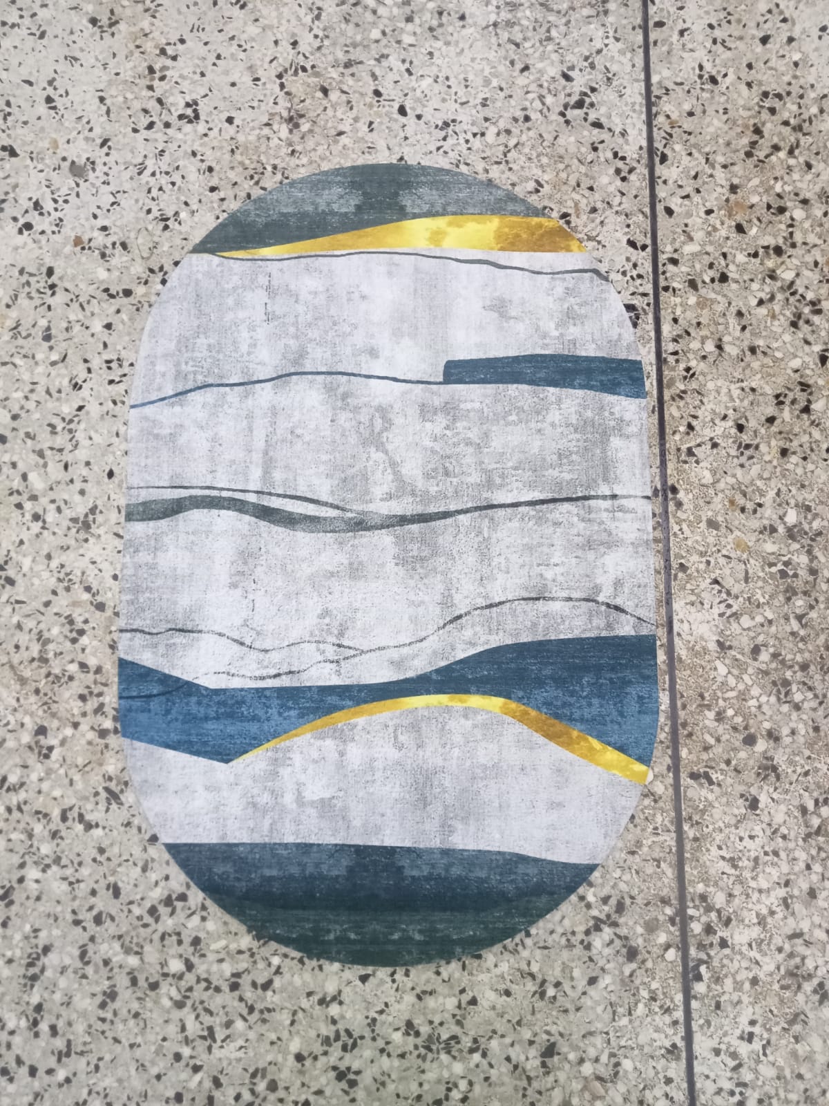 Big size Oval 48*78cm Bathroom/ Door mats with rubber underside