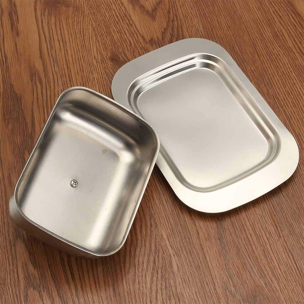 Metal Butter Dish with Lid – Stainless Steel Dimensions: 12.2 x 18.5 x 6.8 cm