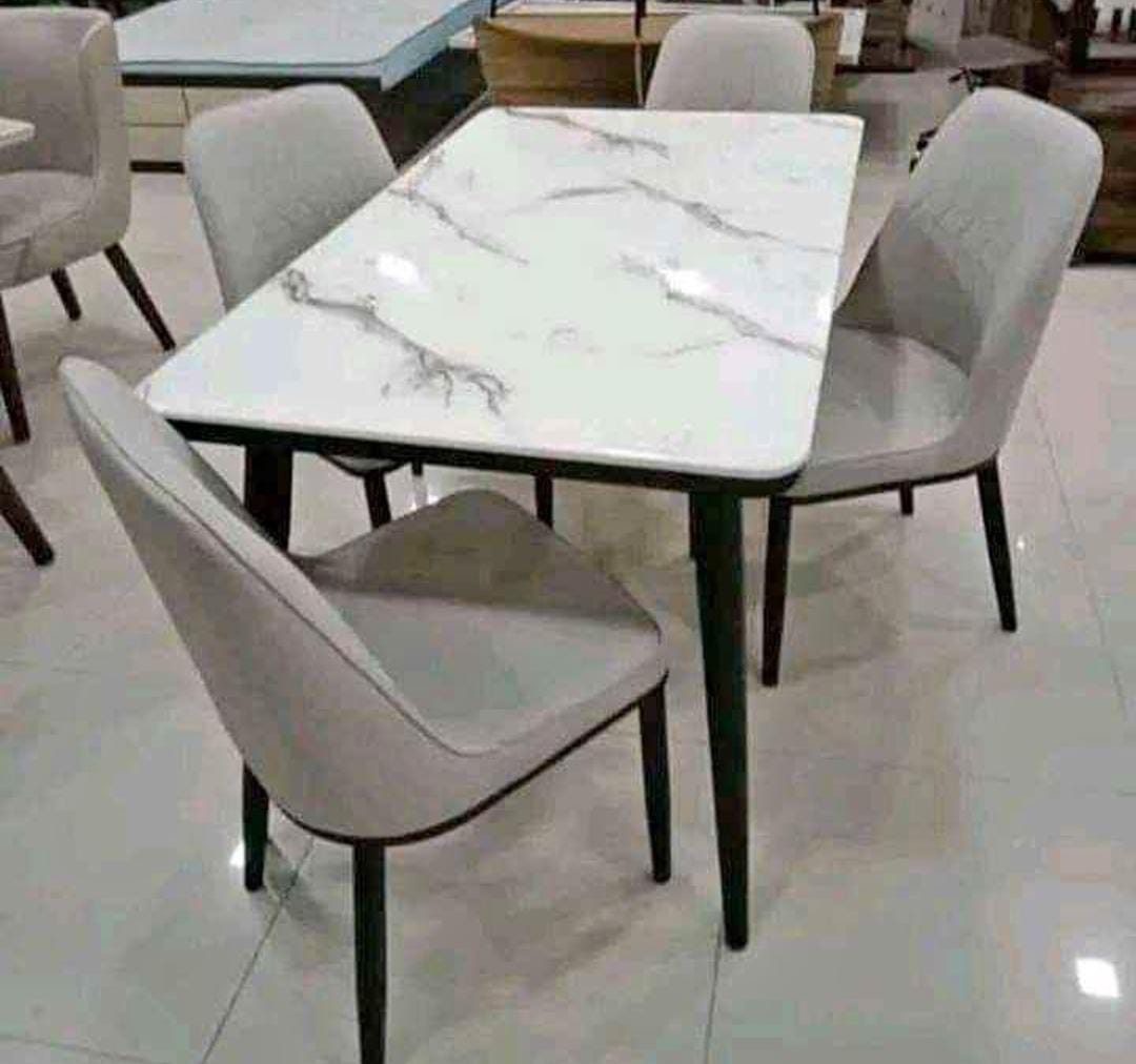 4: Seater Marble top dining Table set