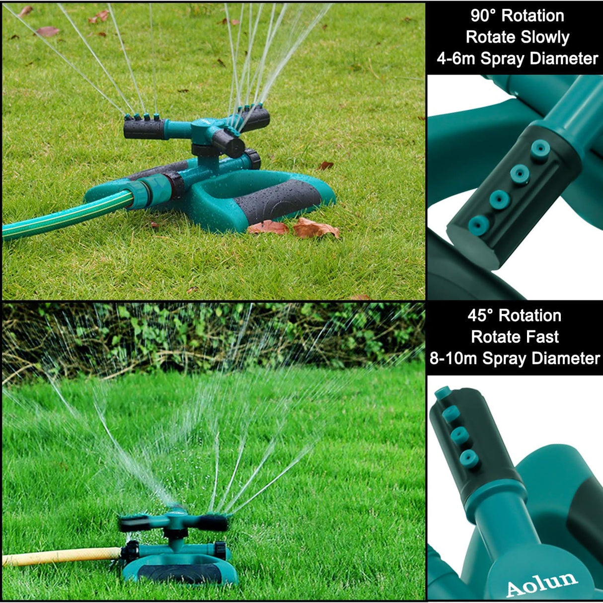 garden sprinkler 3 arm without pipe
