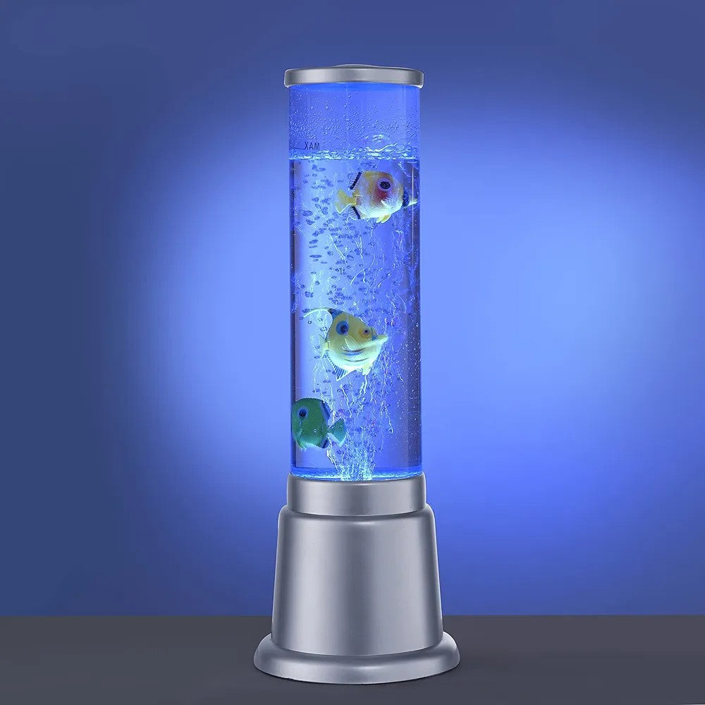 LED Water Bubble Aquarium Column – 38cm Decorative Fish Tank
