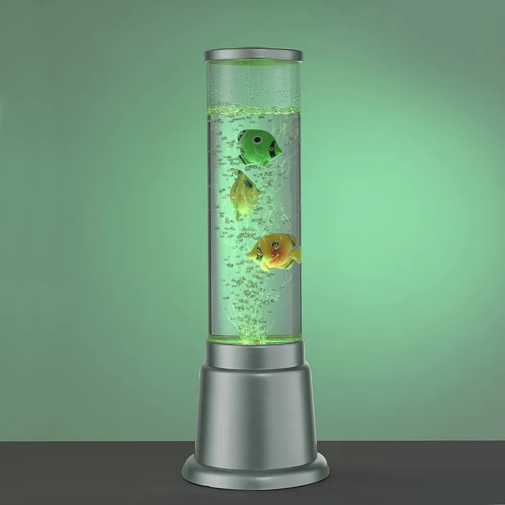LED Water Bubble Aquarium Column – 38cm Decorative Fish Tank