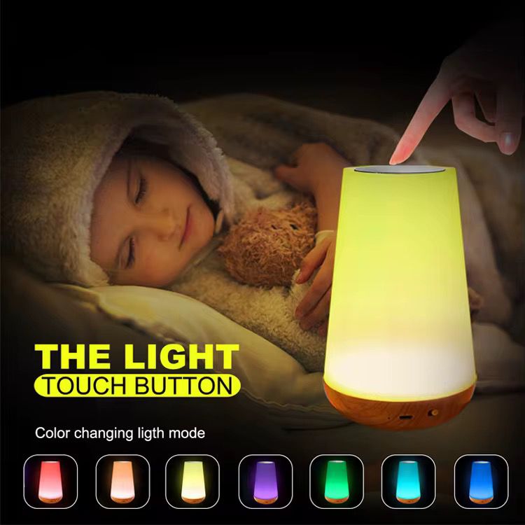 USB Rechargeable LED Table Lamp With Remote Control Portable Touch Dimmable RGB Night Lamp 13 Color Changing Bedside Table Lamp