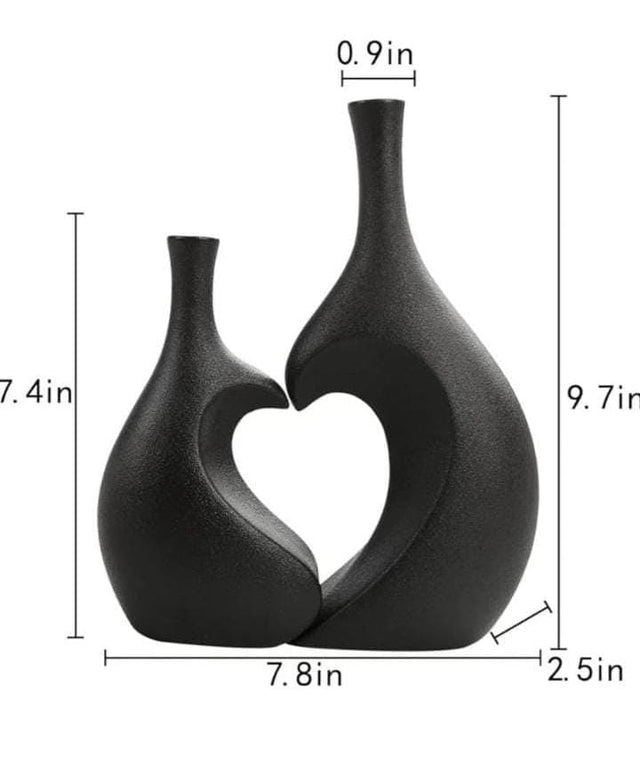 Decorative heart shape vase