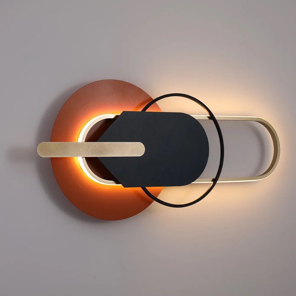 Modern LED Decorative Wall Bracket — Black Design Size is 75cm by 30cm