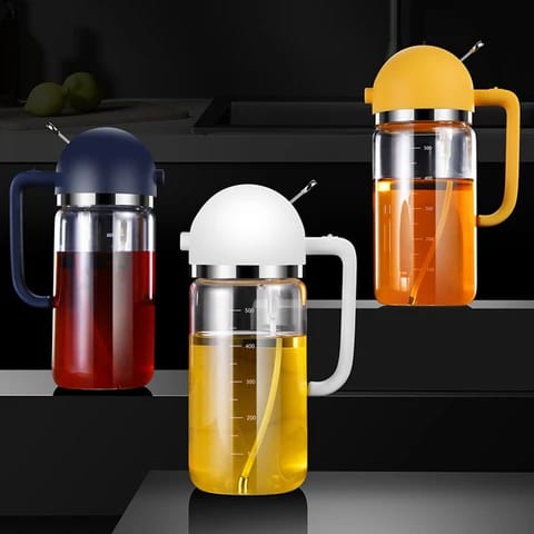 Dual purpose Kitchen Oil dispenser and jet oil sprayer 550Ml