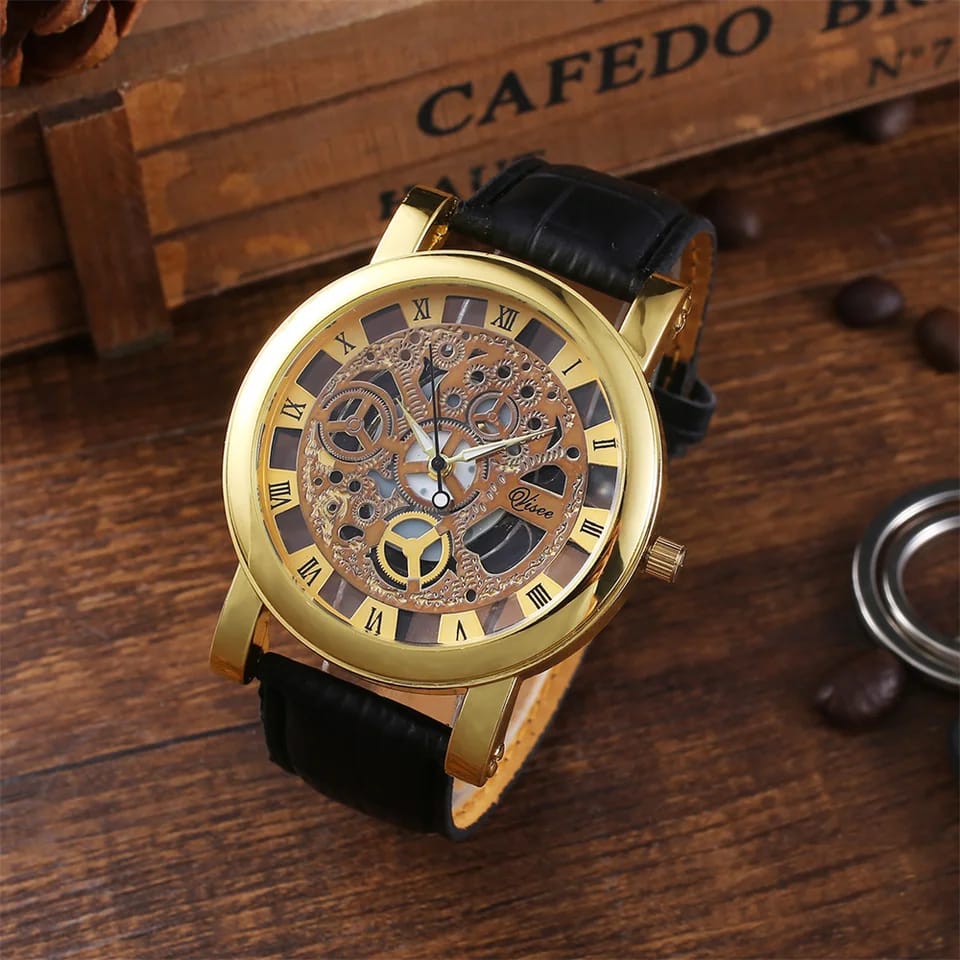 Casual Men's Hollow Watch 3pcs/set Gift Set Business Quartz-watch Wallet Sunglasses Set Gifts Box For Men Drop