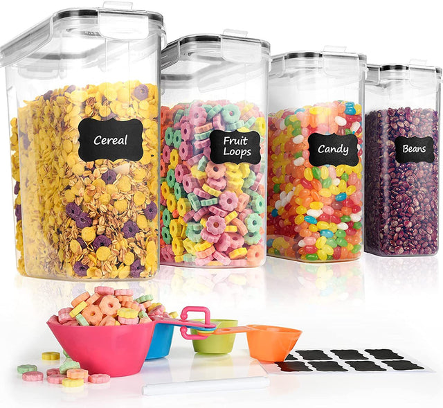 4-Piece Airtight Food Storage Containers Set – 2.5L Each njr