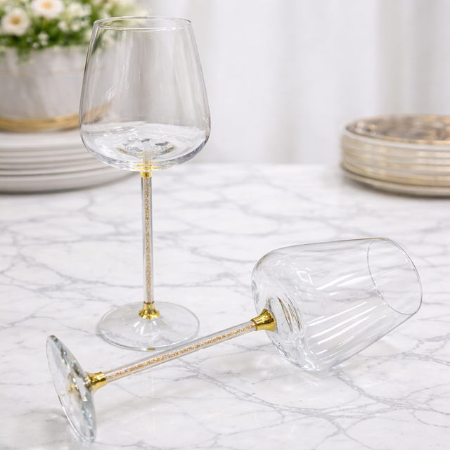 Burgundy Crystal Wine glass