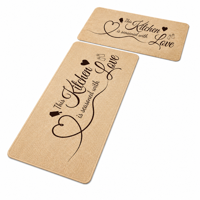 Absorbent Anti-Slip Kitchen Runner Set 45×80cm + 45×120cm