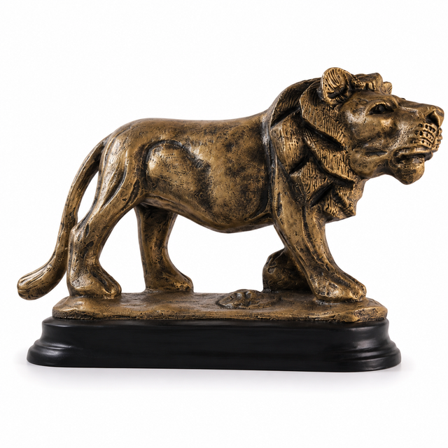 Golden Lion Sculpture