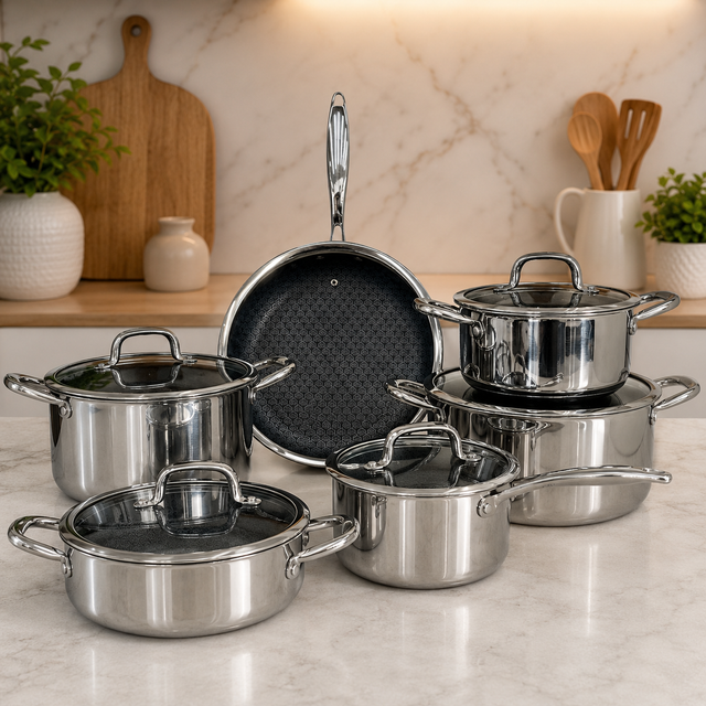 Premium High quality Tripply S/S Stainless steel cookware set
