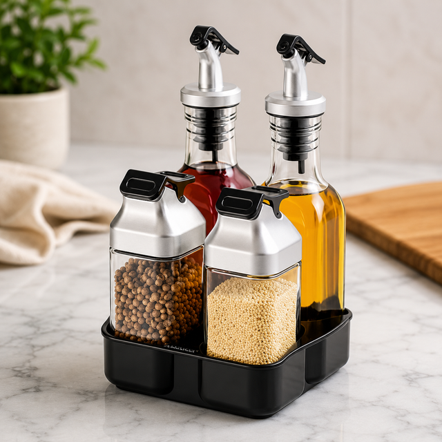 Anti-Dust Salad Dressing Spout Set — 5 Pieces