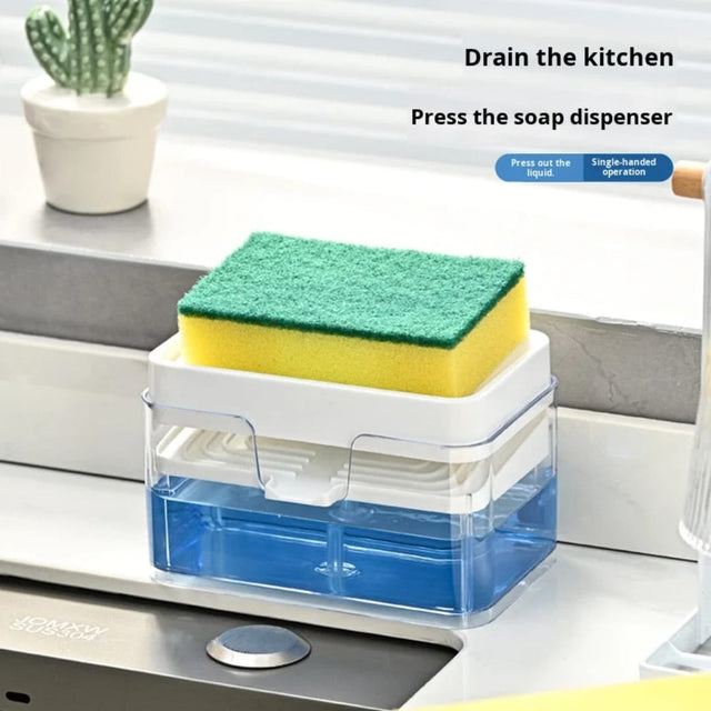 Creative Kitchen Sink Soap Dispenser with Sponge Holder CRY