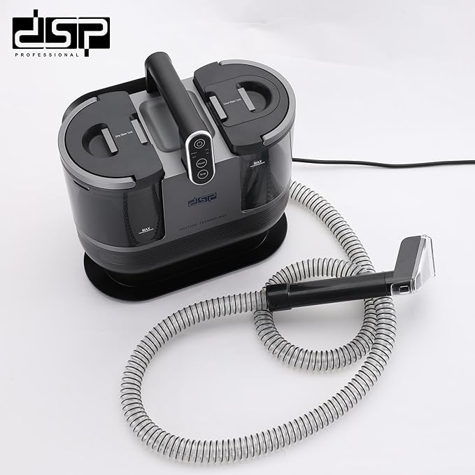 DSP 3-in-1 spot cleaner being used to deep clean a sofa — removes stains and embedded dirt — iDecorators Kenya
