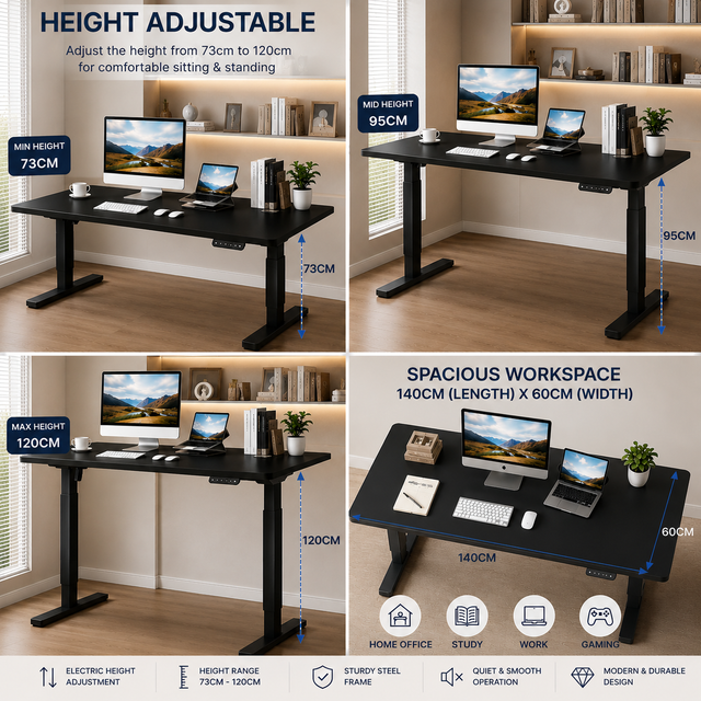 Premium Electric Sit-Stand Office Desk 140cm