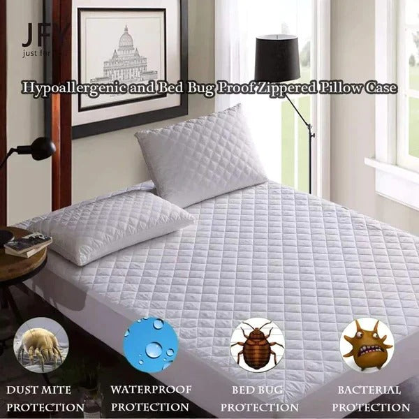 Washable quilted waterproof pillow protector pair white — iDecorators Kenya