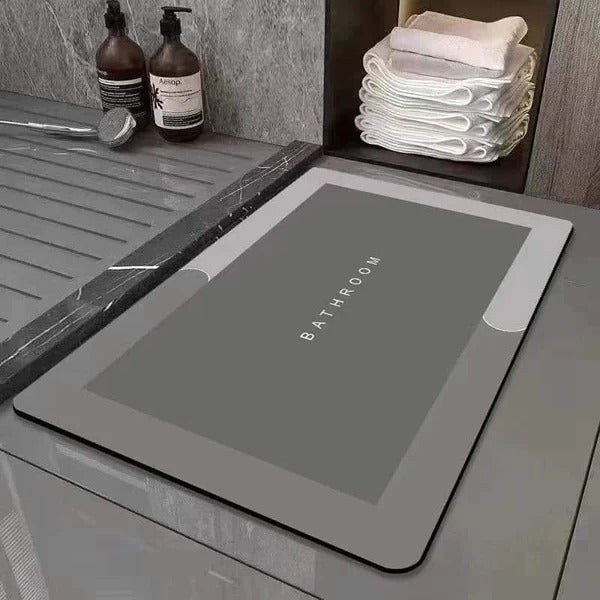 Super absorbent rectangular bath mat