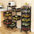 Floor Mobile Rotating Storage Rack 5 tier