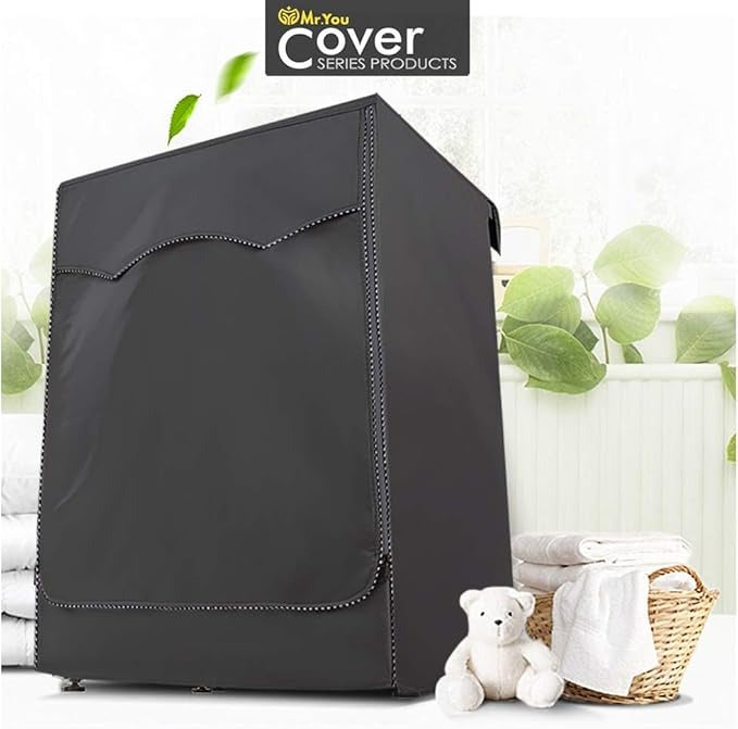 Front load washing machine cover black