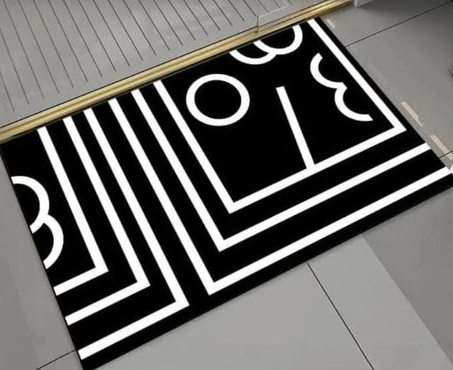 Geometric pattern door/bath mat