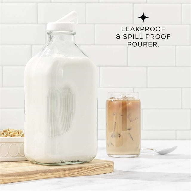 Glass Beverage Bottle with Airtight Lid 2L bli