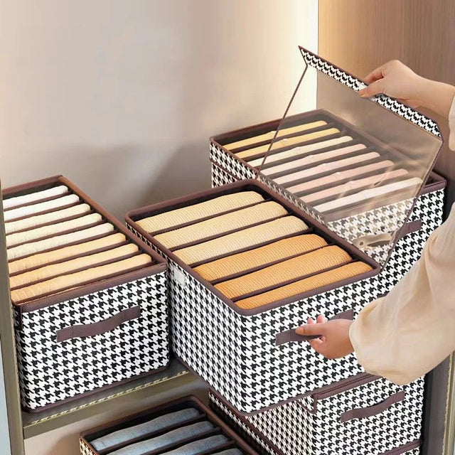 Grid Closet Clothes Organizer Storage Box