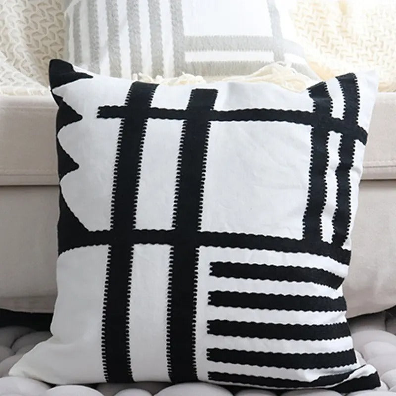 Cotton pillow case b&w