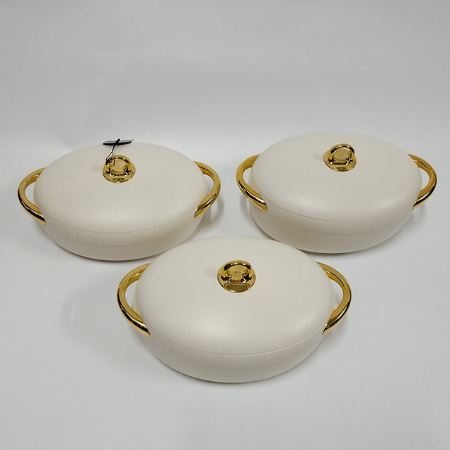 Forever Gold Luxury Insulated Hotpot Set — 3 Pieces