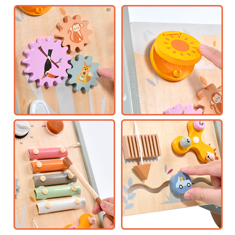 Wooden Baby Walker with Activity Center