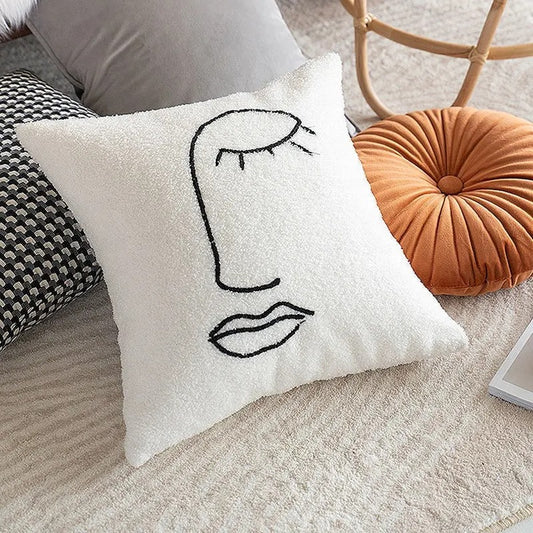 Home Decoration Abstract Embroidery Throw Pillow Case Cushion Cover Sofa Pillowcase