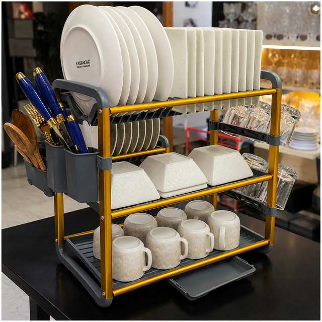 Heavy-Duty Aluminum Dish Drying Rack