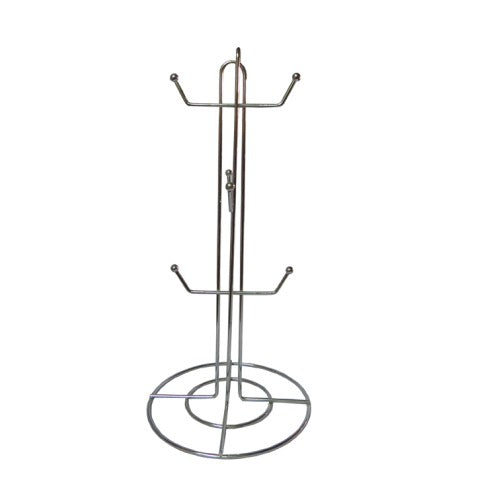 Stainless Steel Hanging Mug Cup Holder 6-Hooks
