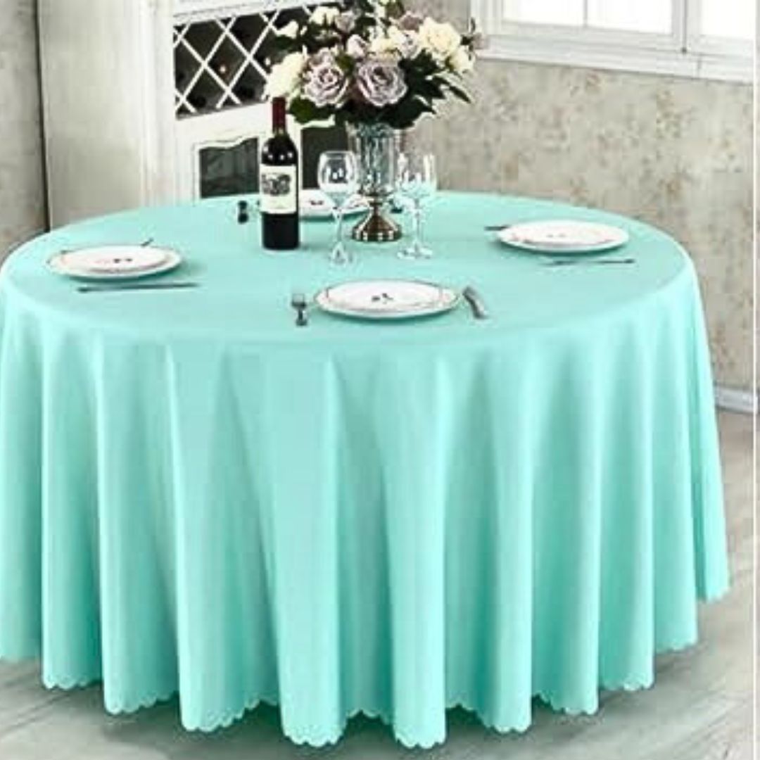 Round Polyester Tablecloth – 320cm Wedding & Event Table Cover