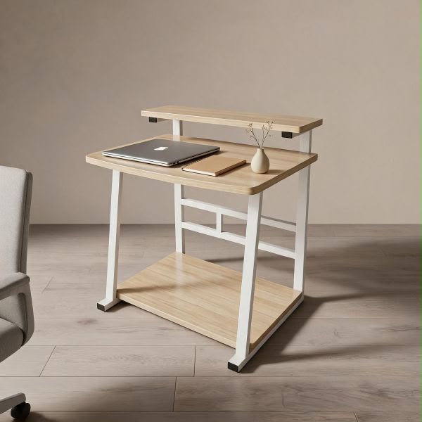 Mobile Laptop Desk with Monitor Shelf beb