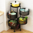 Floor Mobile Rotating Storage Rack 5 tier