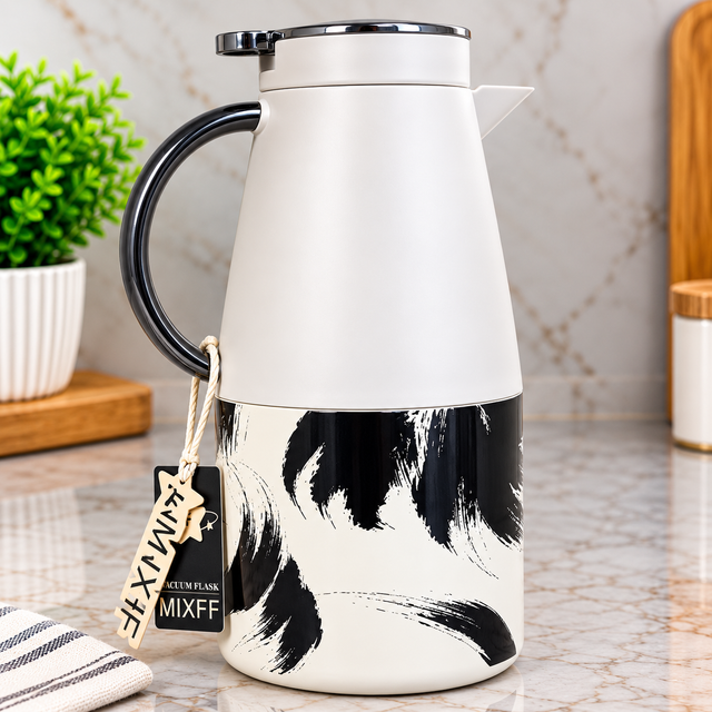 Mixff White Vacuum Insulated Unbreakable Flask spn