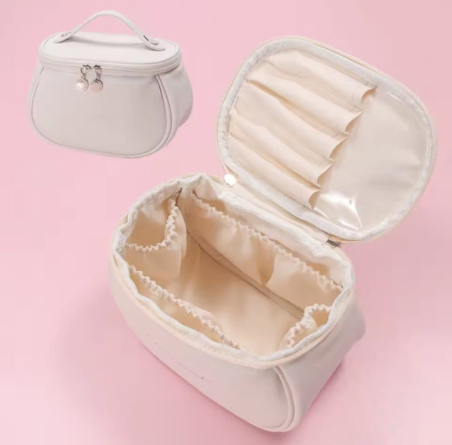 Makeup bag PU leather cream cosmetic organizer — iDecorators Kenya