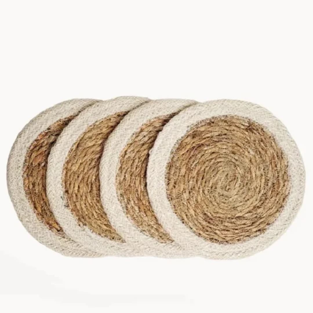 Natural Handmade Straw Wooven Table mats